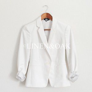 EXPRESS | White Blazer Stretch Workwear Office Casual Size 4